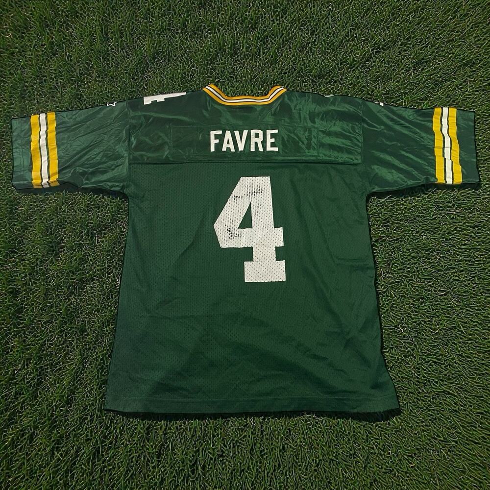 Vintage 90s Starter Brett Favre #4 NFL‎ Green Bay Packers Home Jersey Men’s 48/L